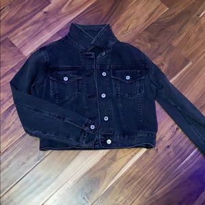 Black short jean jacket